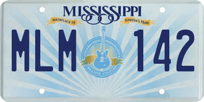 MS license plate MLM142