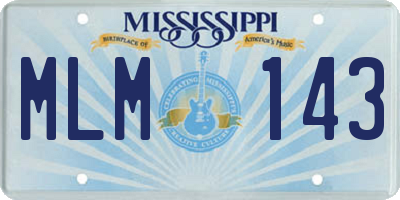 MS license plate MLM143