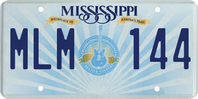 MS license plate MLM144