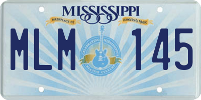 MS license plate MLM145