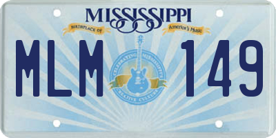 MS license plate MLM149