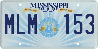 MS license plate MLM153