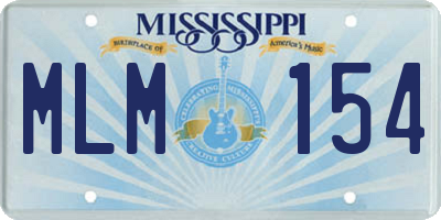 MS license plate MLM154