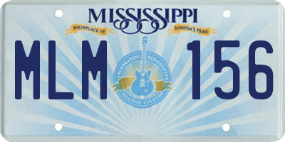 MS license plate MLM156
