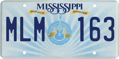 MS license plate MLM163