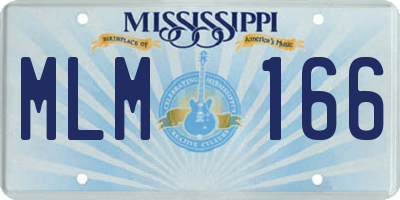 MS license plate MLM166