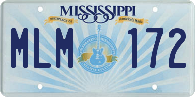 MS license plate MLM172