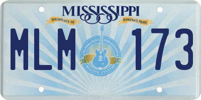 MS license plate MLM173