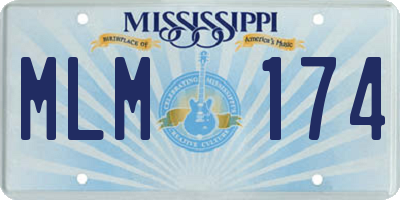 MS license plate MLM174
