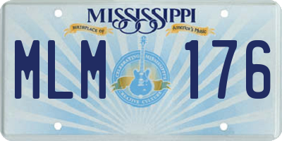 MS license plate MLM176