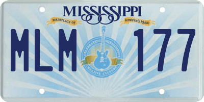 MS license plate MLM177
