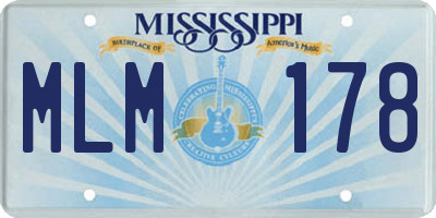 MS license plate MLM178