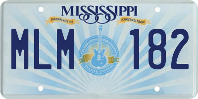 MS license plate MLM182
