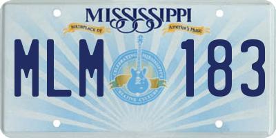 MS license plate MLM183