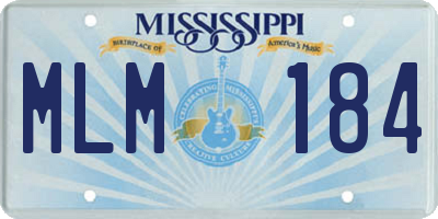 MS license plate MLM184