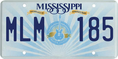 MS license plate MLM185
