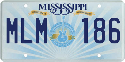 MS license plate MLM186