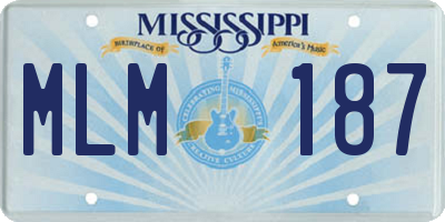 MS license plate MLM187