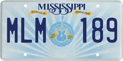 MS license plate MLM189