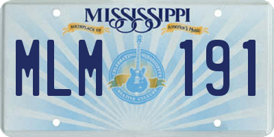MS license plate MLM191