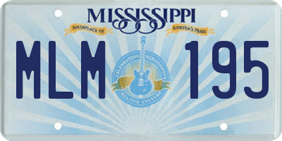 MS license plate MLM195