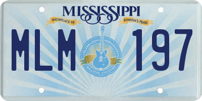 MS license plate MLM197
