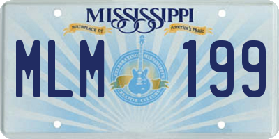 MS license plate MLM199