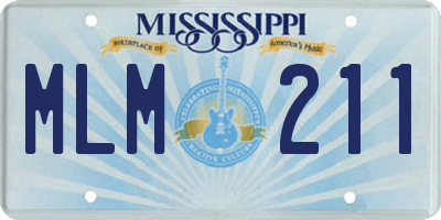MS license plate MLM211