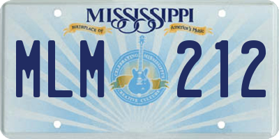 MS license plate MLM212