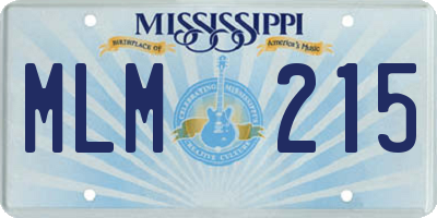 MS license plate MLM215