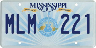MS license plate MLM221