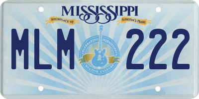 MS license plate MLM222