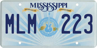 MS license plate MLM223