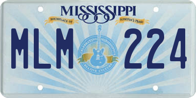 MS license plate MLM224