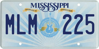 MS license plate MLM225