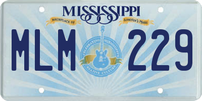 MS license plate MLM229