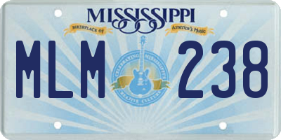 MS license plate MLM238