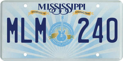 MS license plate MLM240