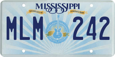 MS license plate MLM242