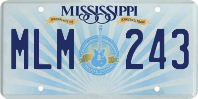 MS license plate MLM243