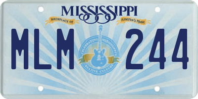 MS license plate MLM244