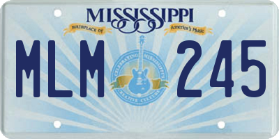 MS license plate MLM245