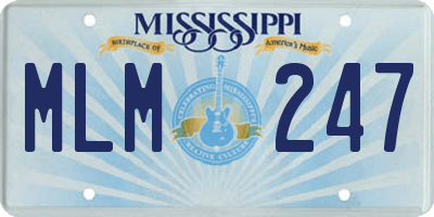 MS license plate MLM247