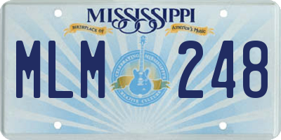 MS license plate MLM248