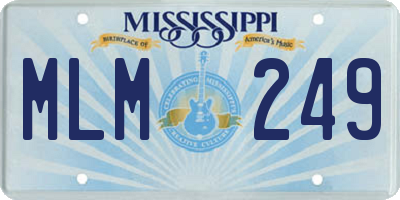 MS license plate MLM249