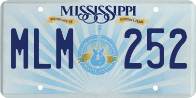 MS license plate MLM252
