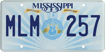 MS license plate MLM257