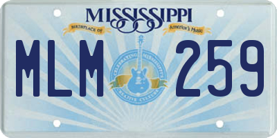 MS license plate MLM259