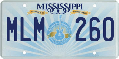 MS license plate MLM260
