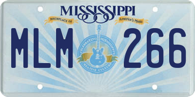MS license plate MLM266